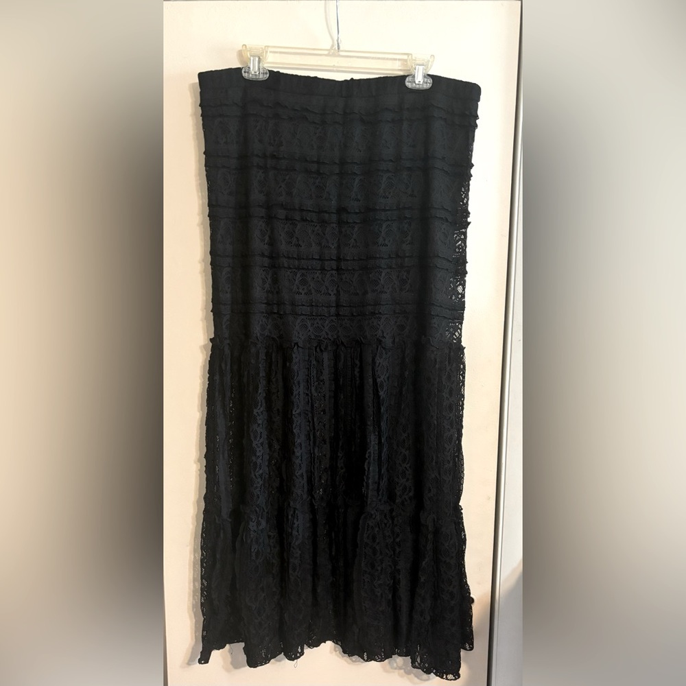 Xhilaration Black Lace Peasant Skirt